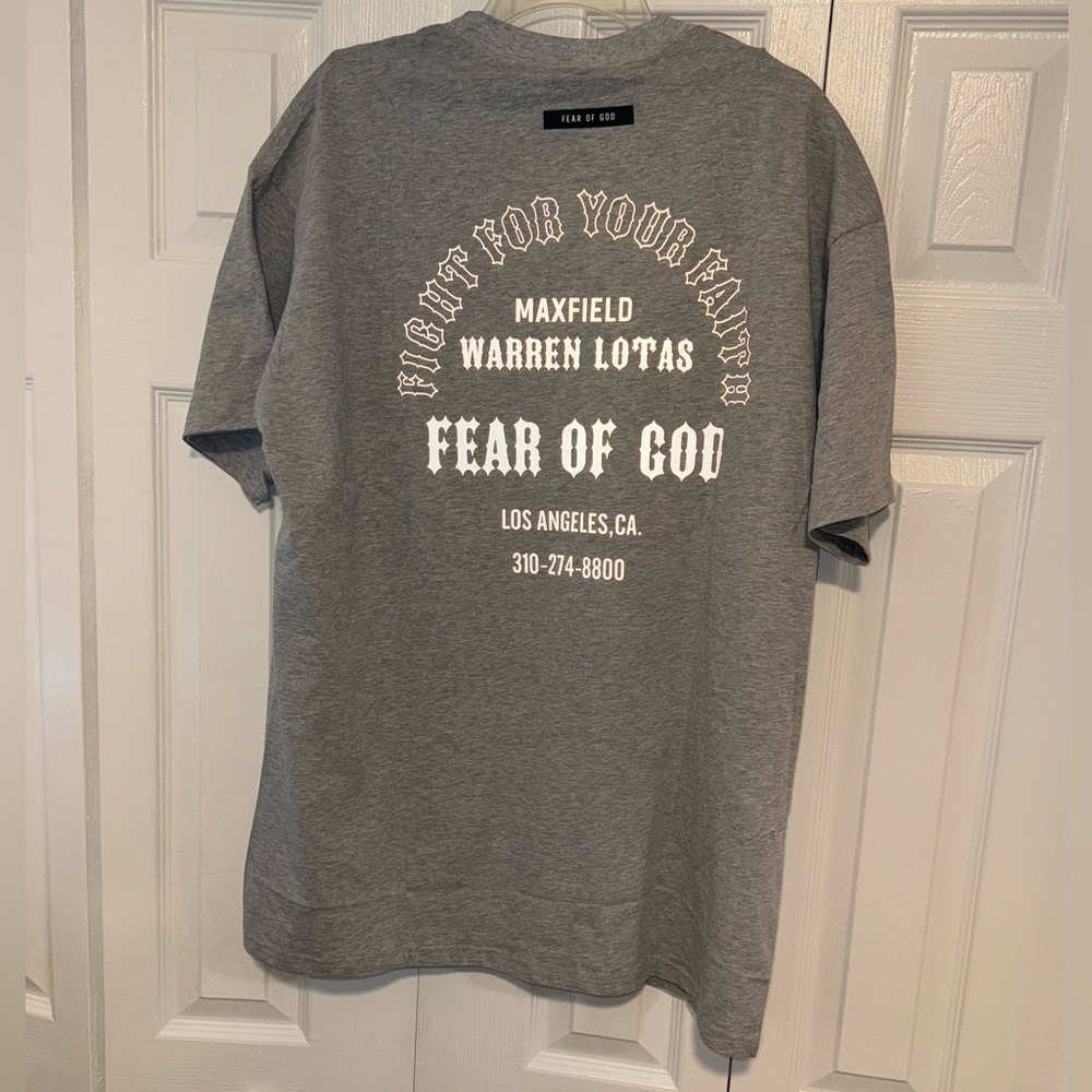 Fear of God Essentials Gray Reflective T Shirt